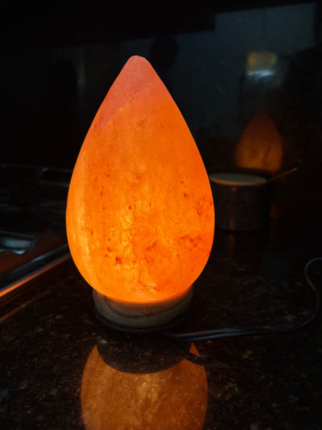 Customer photo review of Marble Base For Himalayan Salt Lamps (Fits All Sizes)