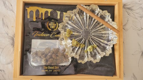 Customer photo review of Gold Spectrum THCA Flower (Exotic Smalls)