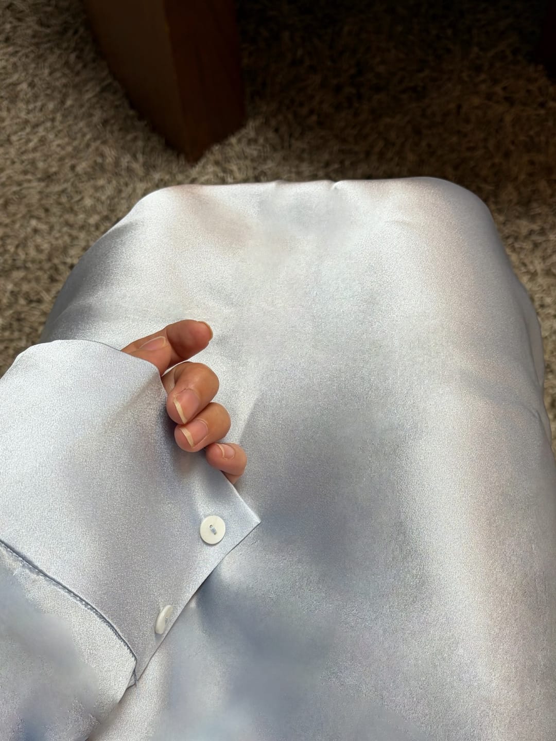 Customer photo review of SILKINC Wide Collar Silk Shirt (Spirit Shirt)