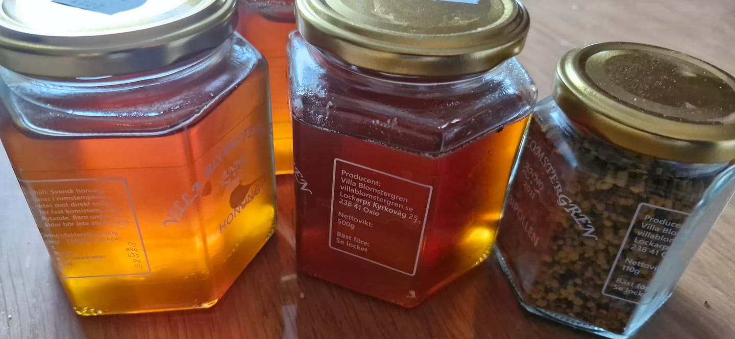 Customer photo review of 2 kg flytande honung + 110g bipollen för 599kr ink. fri frakt!