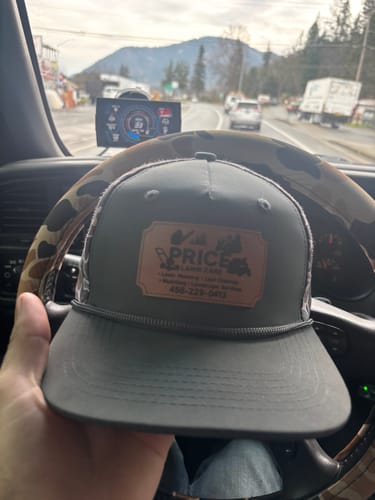 Customer photo review of Custom Leather Patch Perforated Rope Hat - Blank Rope Hats