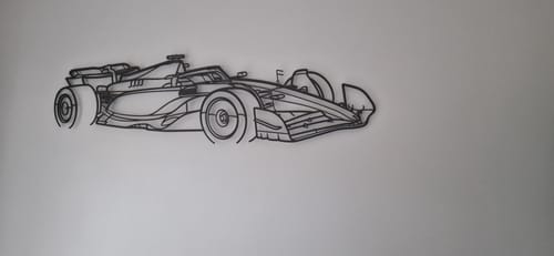 Customer photo review of F1 2024 SF-24 Angle Silhouette Metal Wall Art