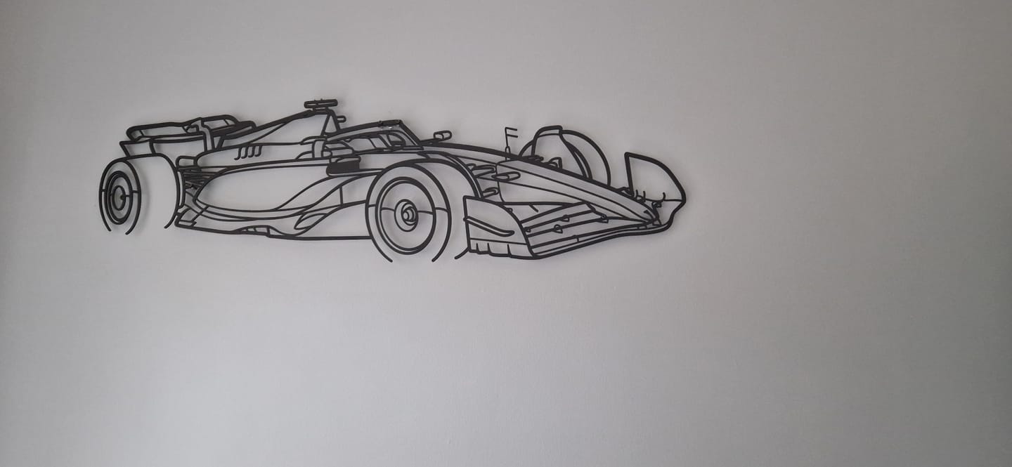 Customer photo review of F1 2024 SF-24 Angle Silhouette Metal Wall Art