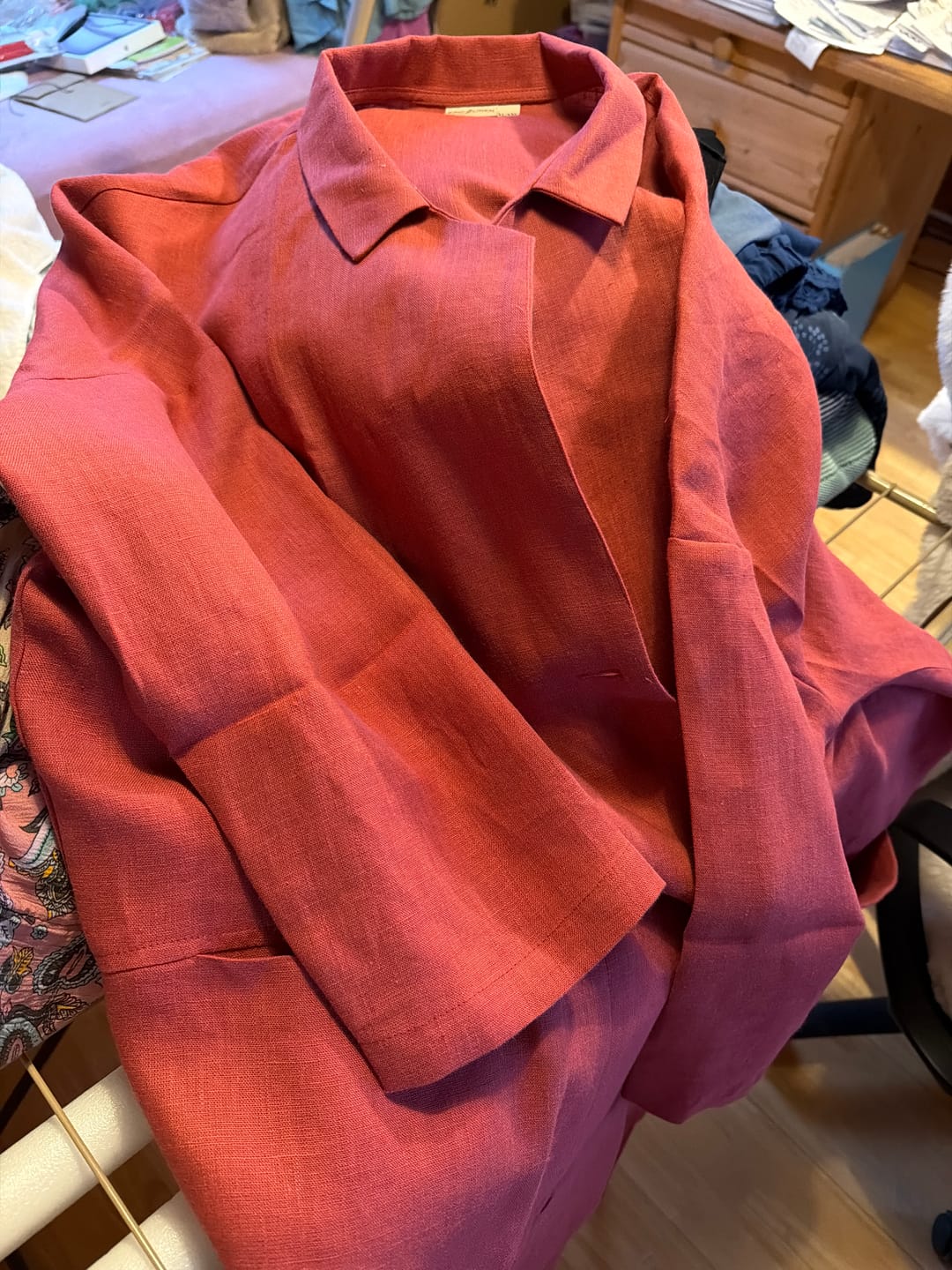Customer photo review of 100% Natural Oversized Linen Jacket