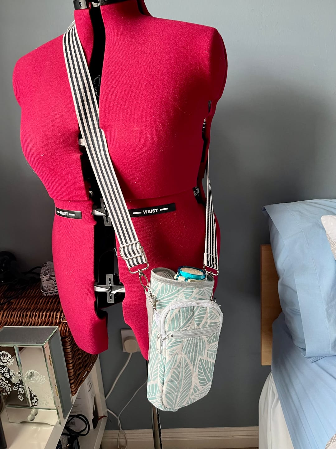 Customer photo review of Outlined Leaves Water Resistant Fabric