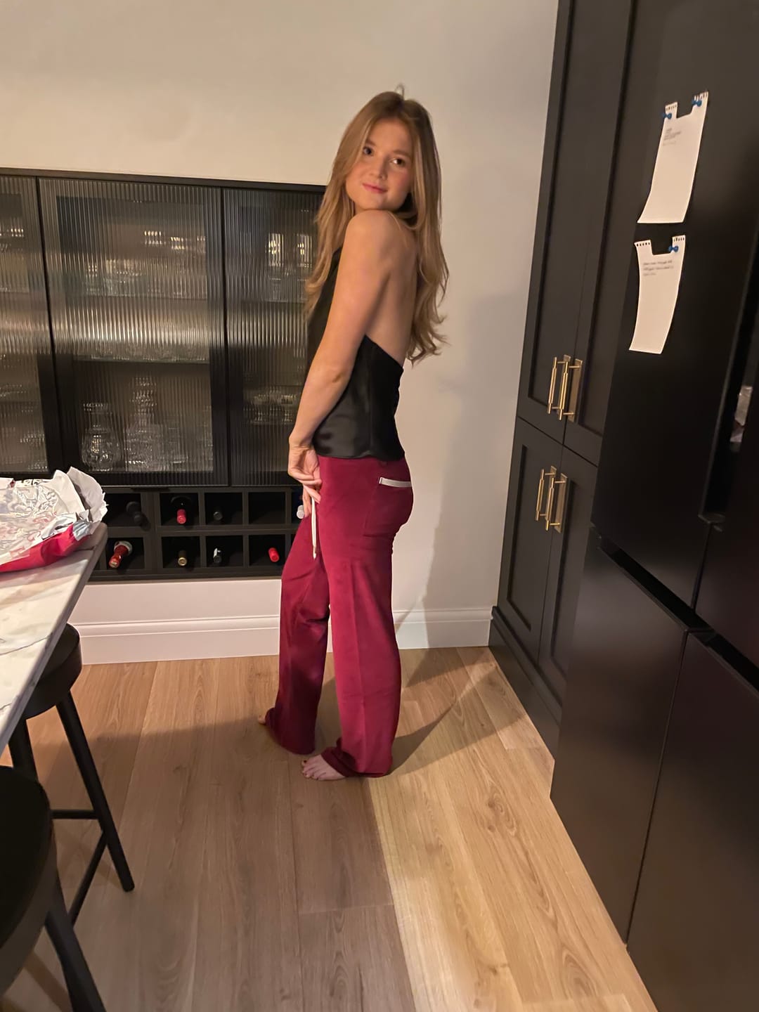 Customer photo review of Allegra Campus Collection By Caitlin - Bordeaux/Ivory Jogger