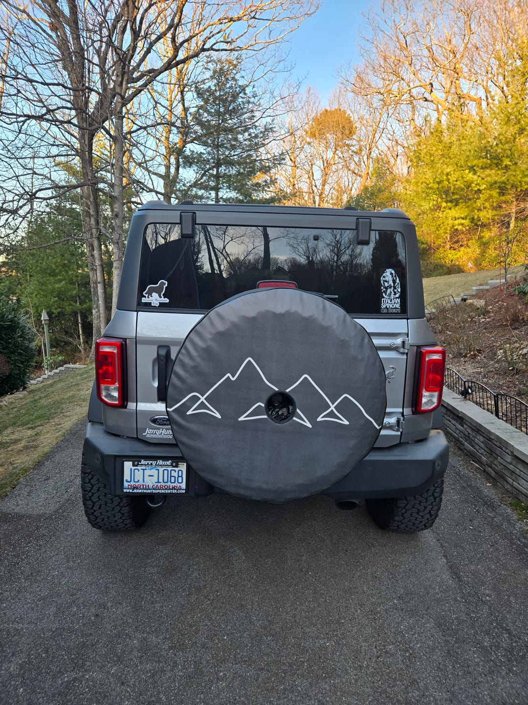 Customer photo review of Simple Mountain Spare Tire Cover Design - Custom Tire Covers For Jeeps, Broncos, Campers, RV, Motorcoach