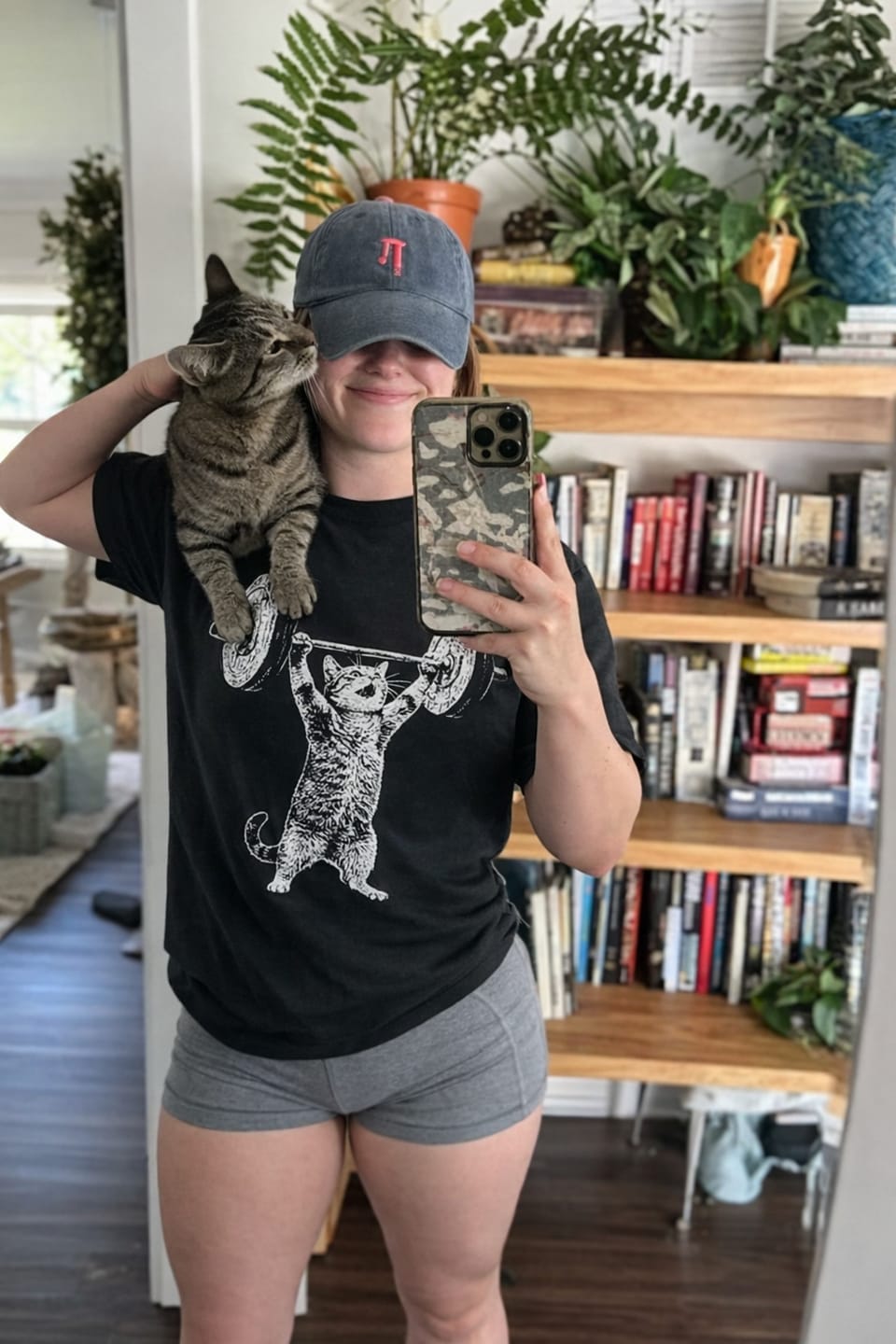 Customer photo review of Gym Cat T-Shirt