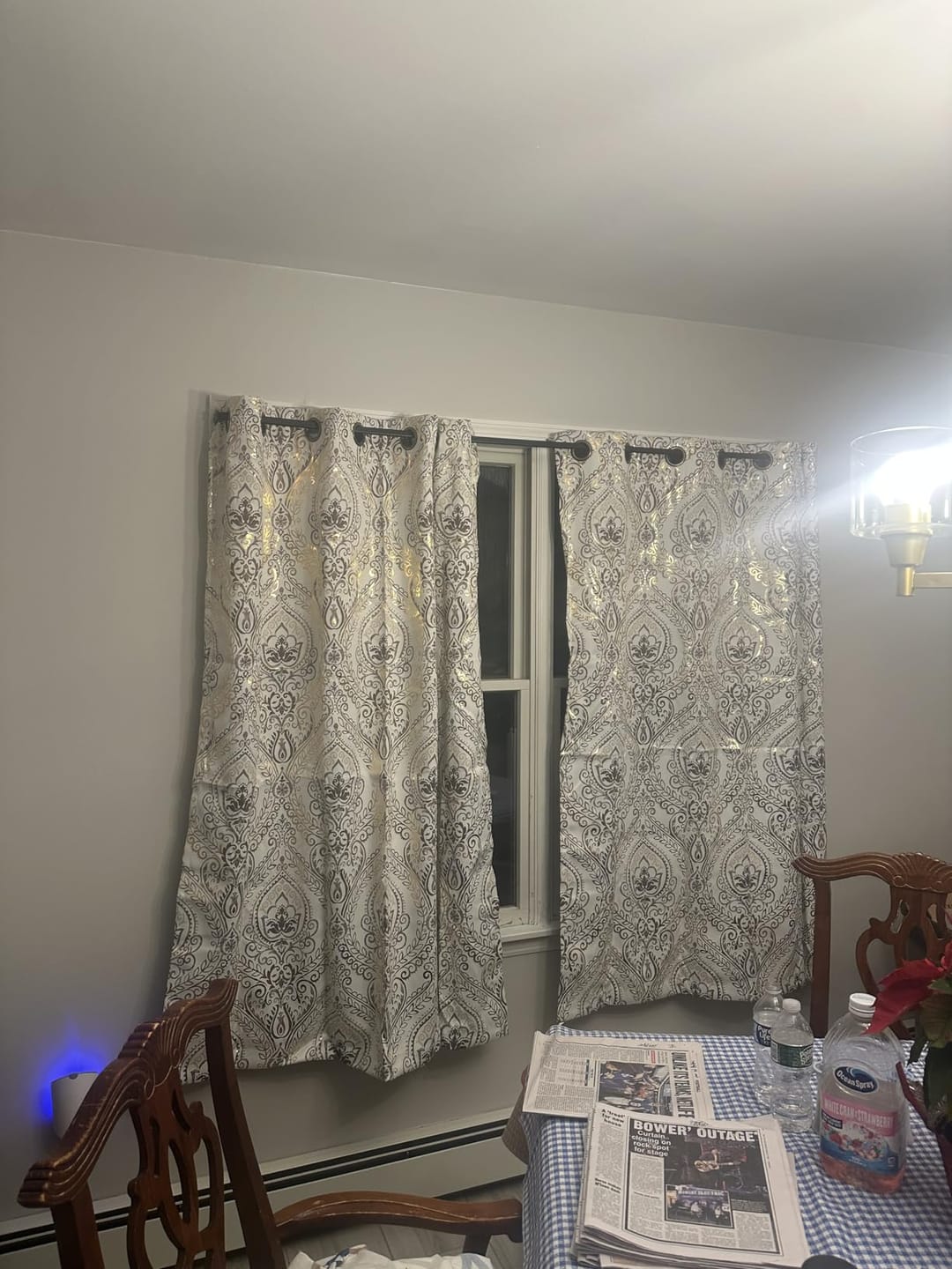 Customer photo review of Paisley Pattern Faux Linen Curtains