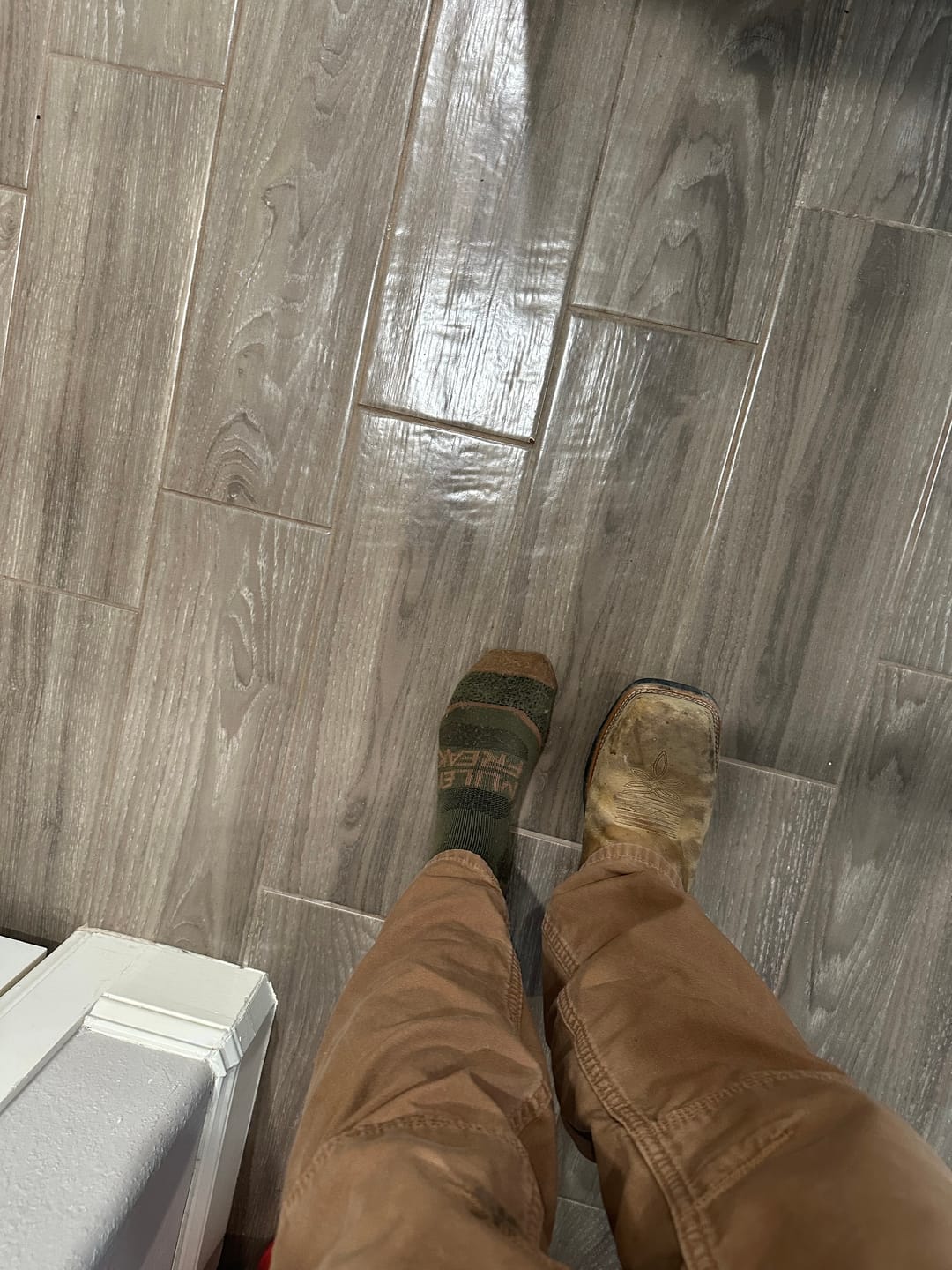 Customer photo review of Elite Merino Socks