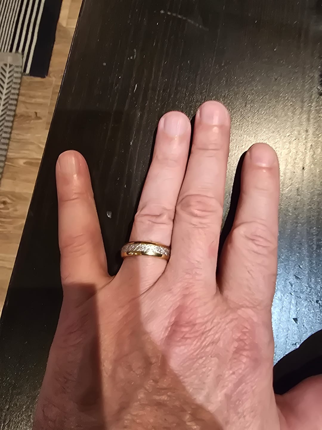 Customer photo review of The Golden Steel 6mm Wonder Ring