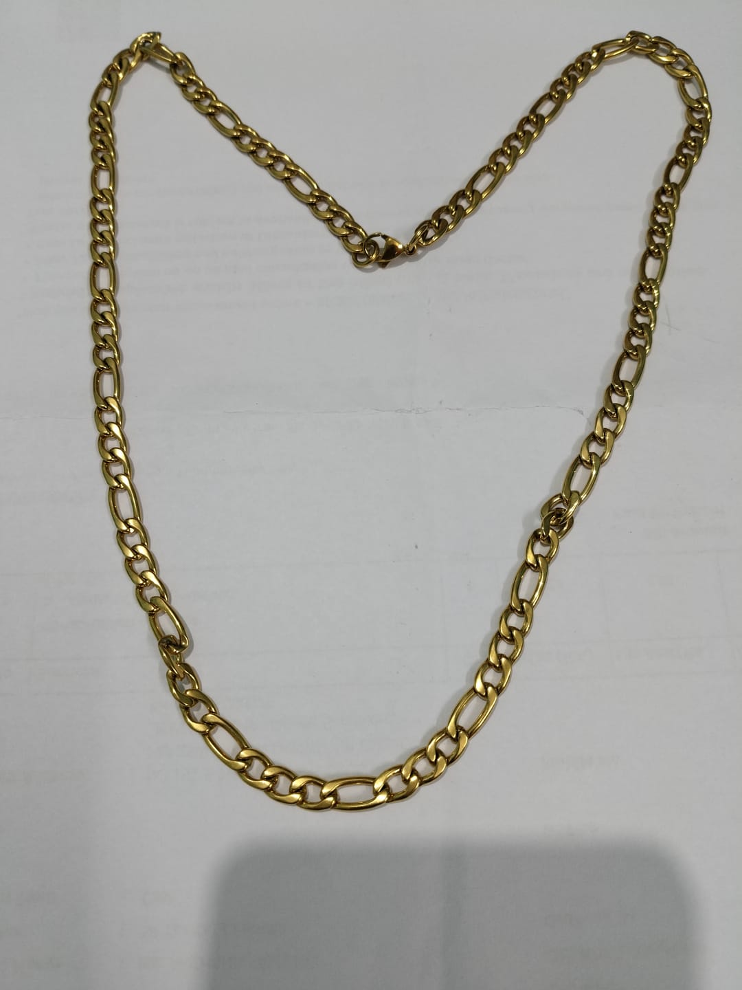 Customer photo review of Gold Figaro Chain for Men