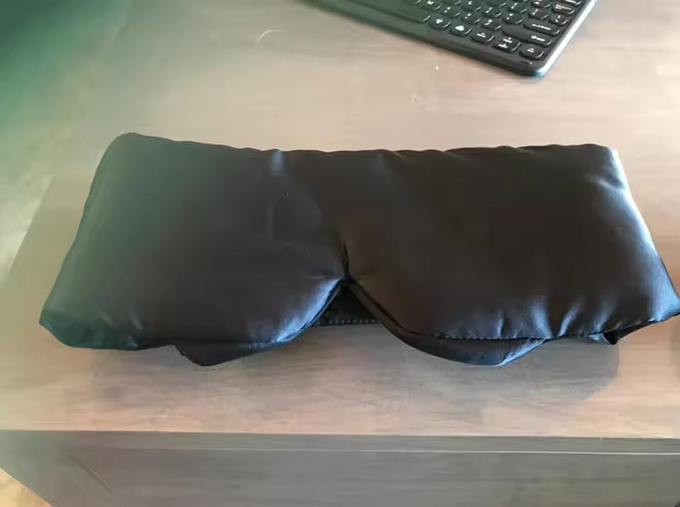 Customer photo review of Premium Silk Sleeping Mask™