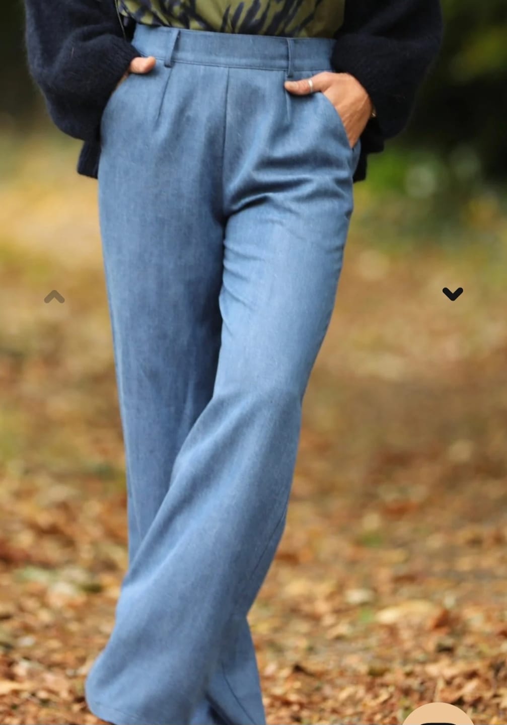 Customer photo review of Pantalon Nestor - Modal bleu stone