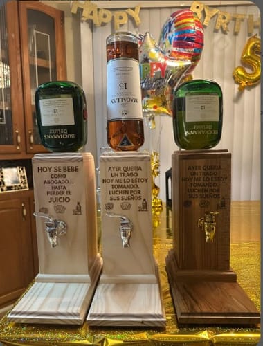 Customer photo review of Casa Master® Wooden Liquor Dispenser: Pour with Style
