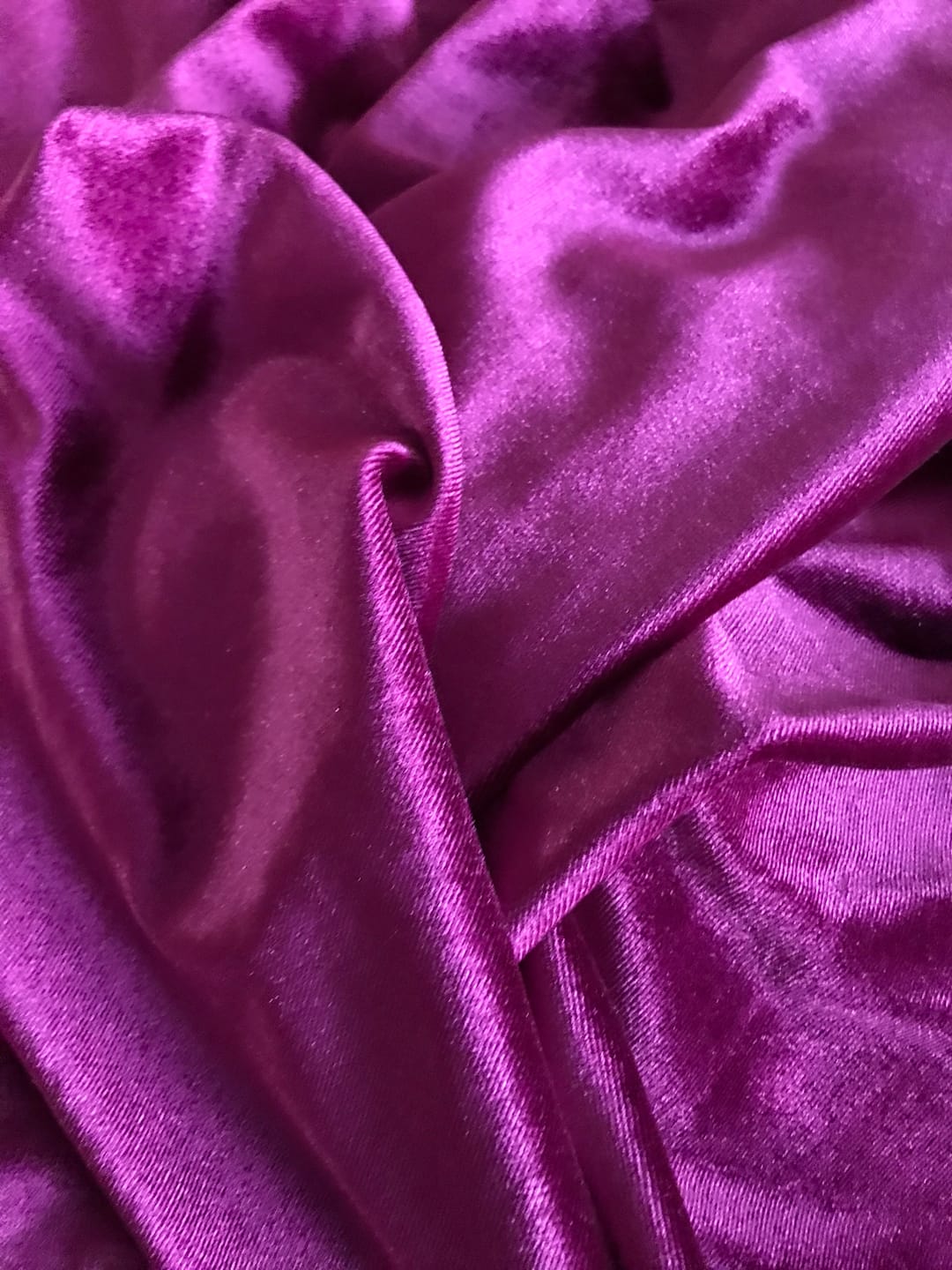 Customer photo review of Plain Stretch Velvet Fabric