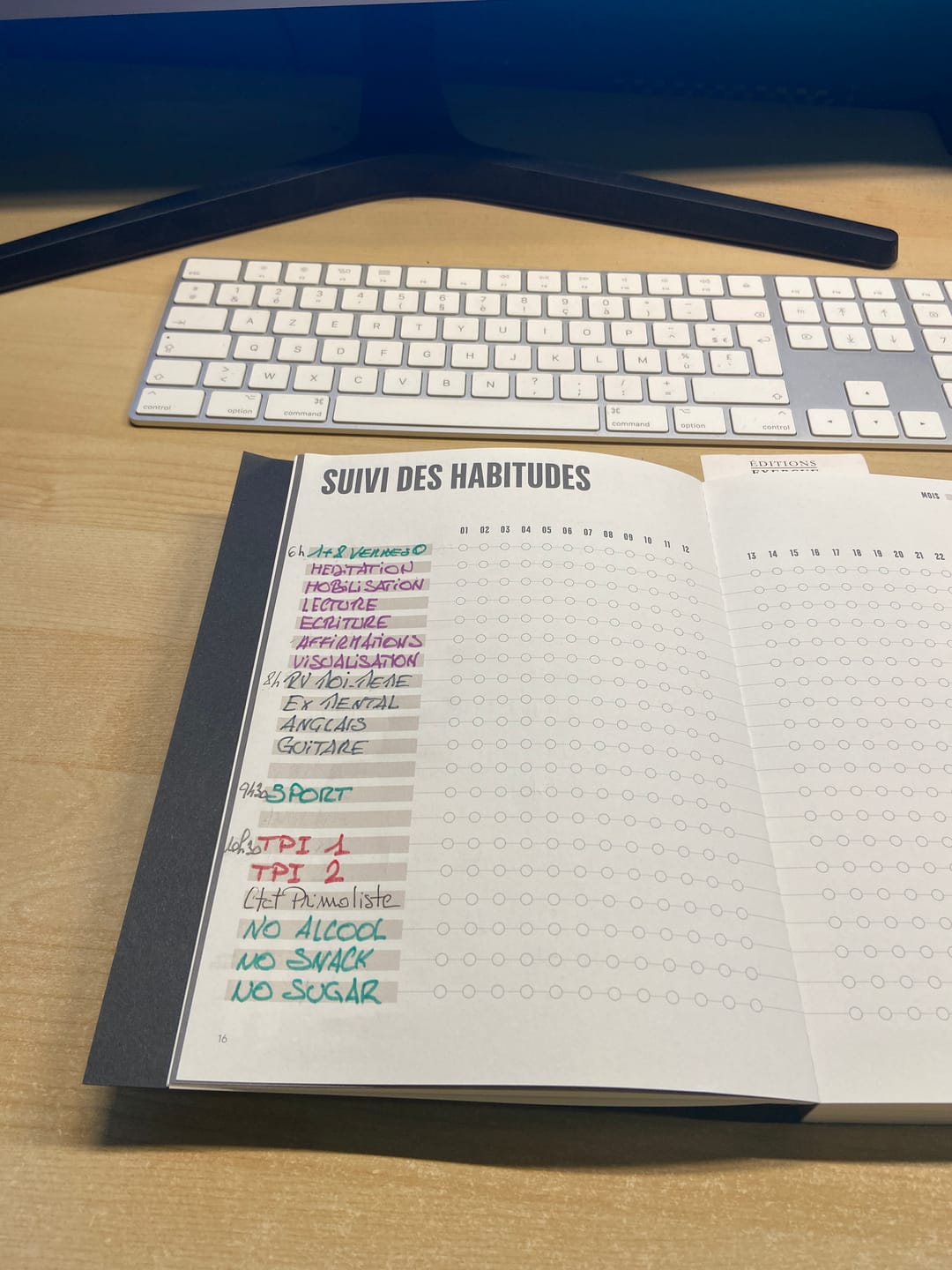 Customer photo review of Carnet des Habitudes - Édition Pionniers