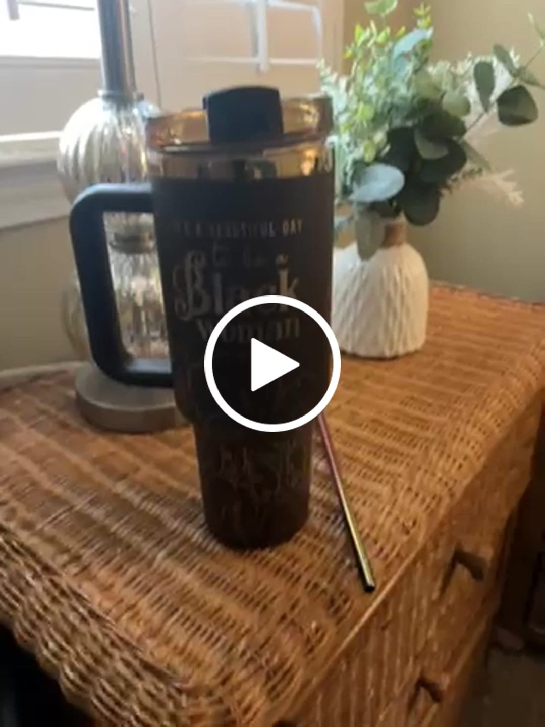 Customer video review of Brown Sugar (4th Anniversary) 40oz Insulated Tumbler – "It's a Beautiful Day to be a Black Woman"
