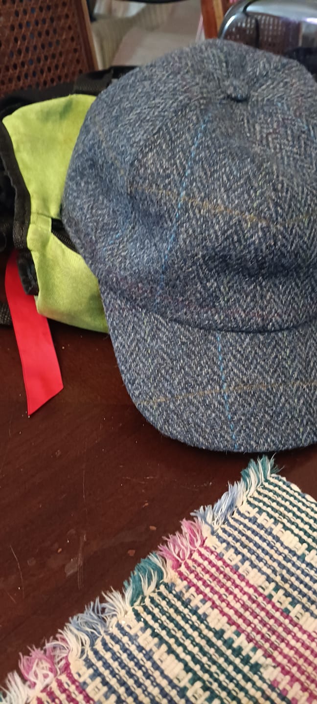 Customer photo review of Tweed Baseball Style Cap with Earflaps