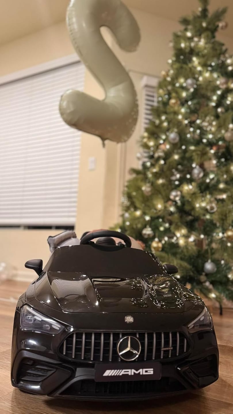 Customer photo review of TOBBI 6V Licensed Mercedes-Benz AMG CLE53 Electric Kids Ride-On Car
