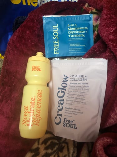 Customer photo review of CreaGlow: Creatine + Collagen Powder