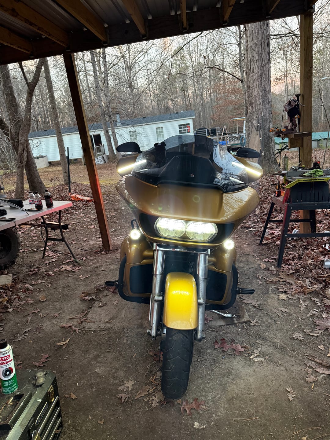 Customer photo review of Harley Hand Guards with LED for Touring & Softails