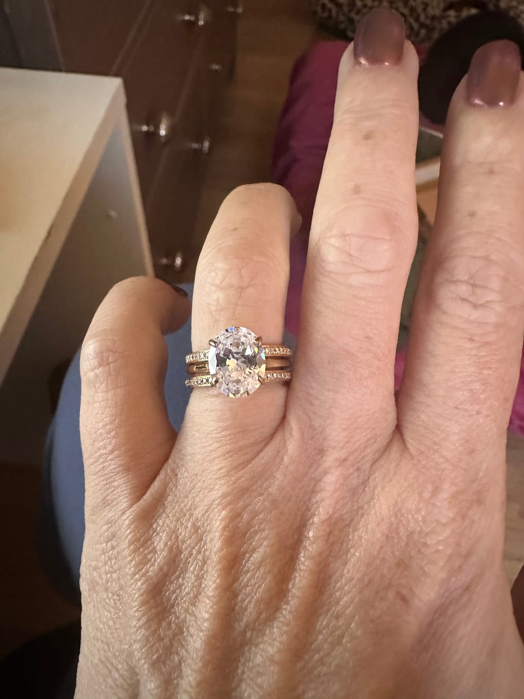 Customer photo review of Oval Solitaire Travel Ring