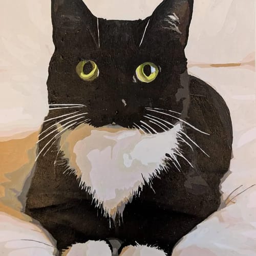 Customer photo review of Custom Pet Paint By Numbers