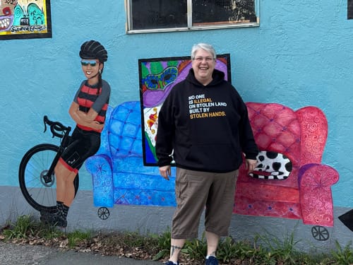 Customer photo review of Stolen Land Hoodie