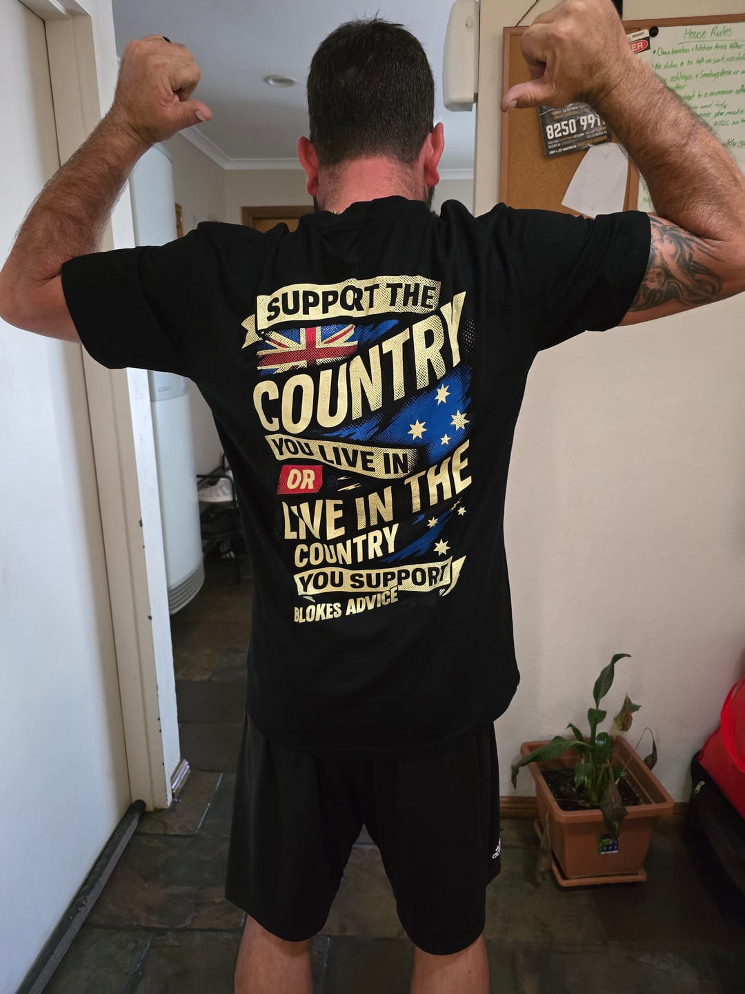 Customer photo review of Stand Up Tee - Black