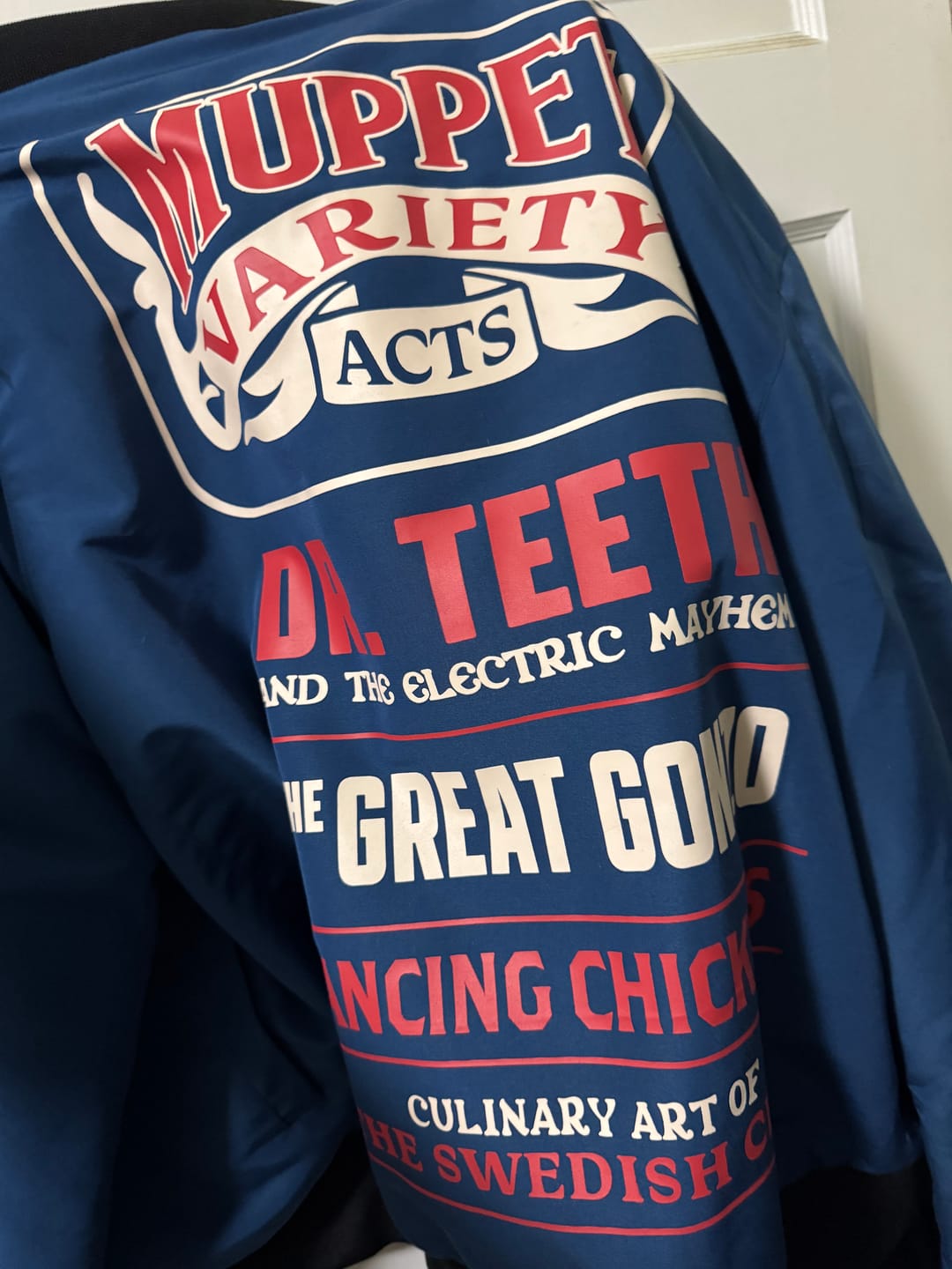 Customer photo review of Disney's The Muppets "Dr. Teeth 1976 Tour" – Reversible Bomber Jacket