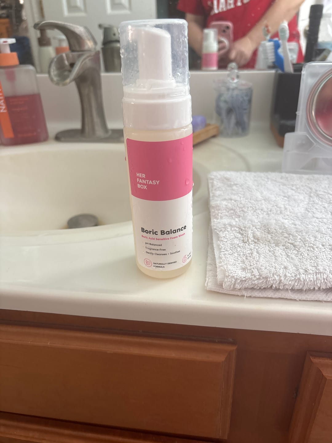 Customer photo review of Boric Balance - Sensitive Boric Acid Foam pH Wash - Natural Ingredients