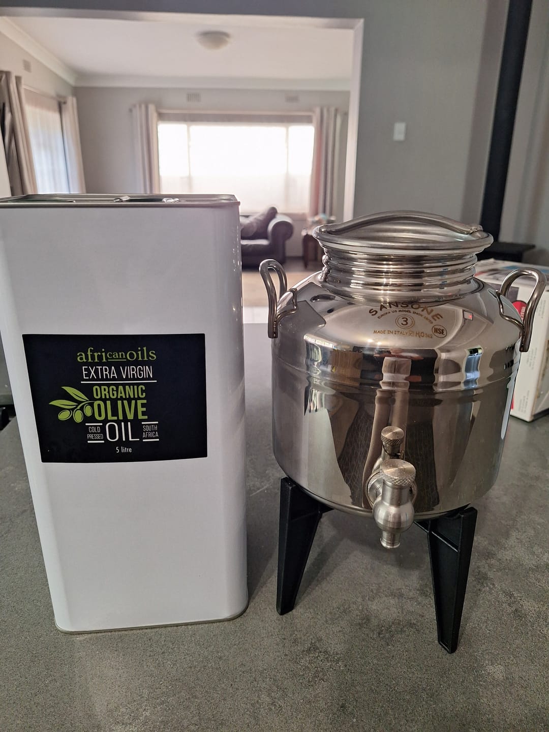 Customer photo review of 5l Certified Organic Extra Virgin Olive Oil (Org De Rac)