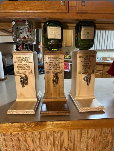 Customer photo review of Casa Master® Wooden Liquor Dispenser: Pour with Style