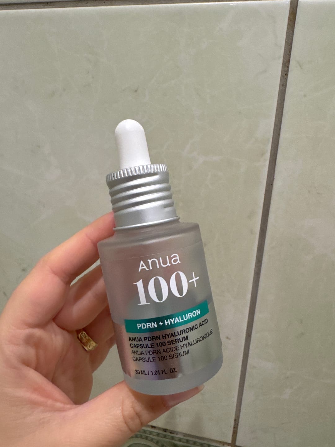 Customer photo review of Serums ar PDRN mirdzuma piešķiršanai ādai Anua PDRN Hyaluronic Acid Capsule 100 Serum