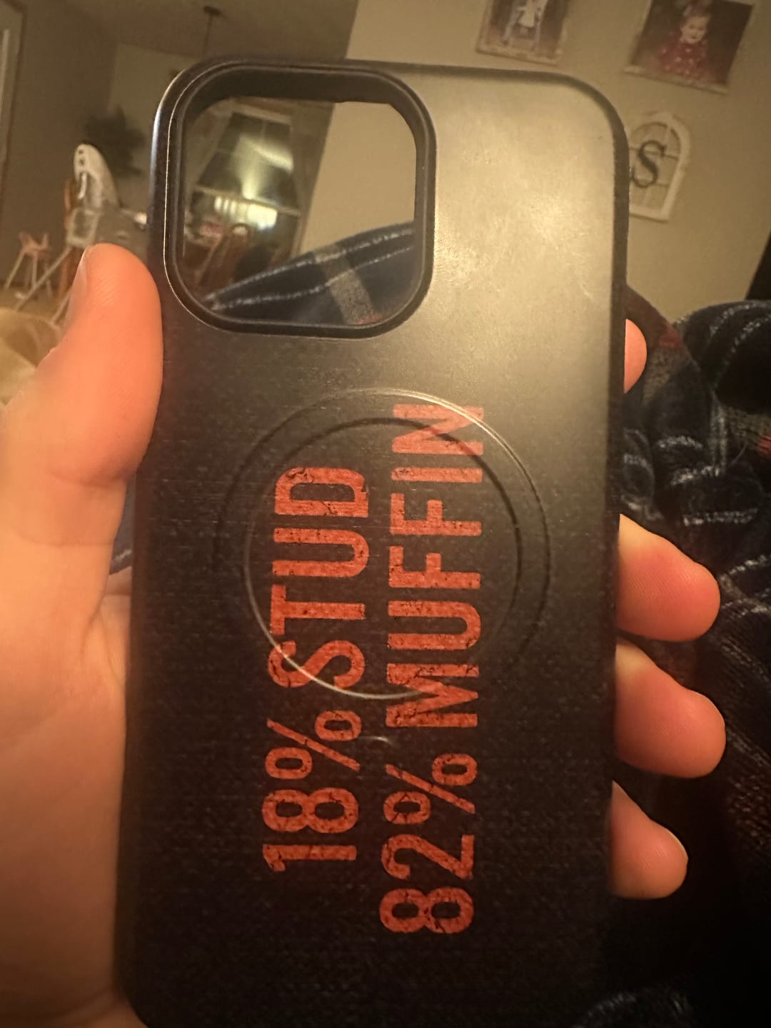 Customer photo review of Stud Muffin Tough Magnetic iPhone Case