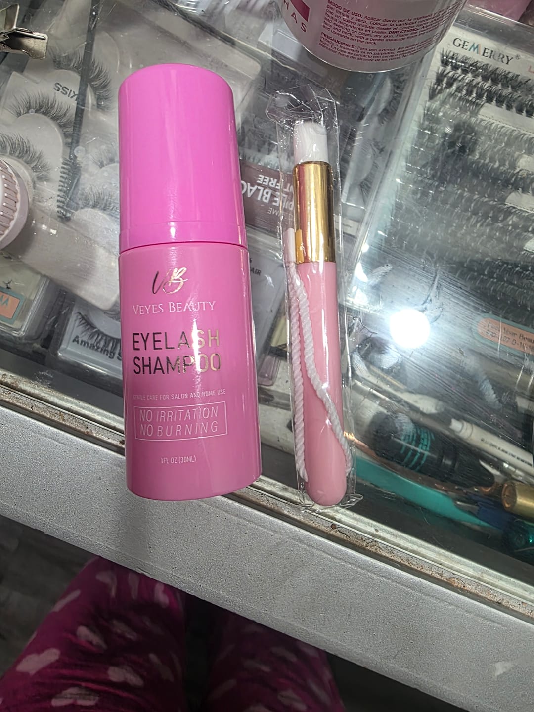 Customer photo review of Eyelash Shampoo Kit