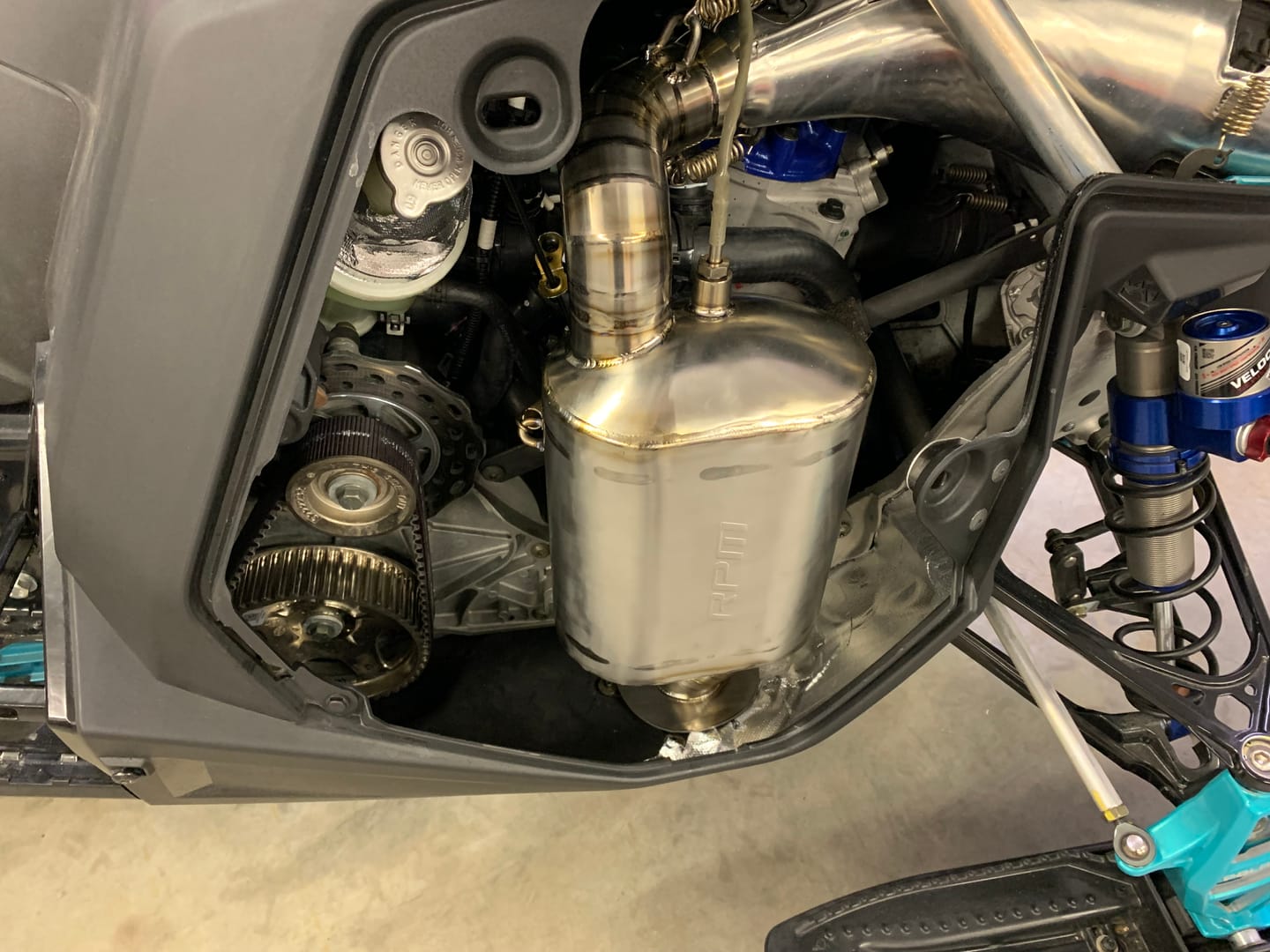 Customer photo review of RPM Polaris RMK 9R / 850 NA Titanium Q-Muf Chambered Muffler