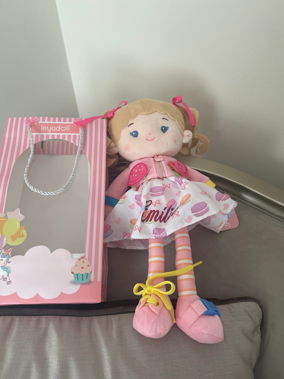 Customer photo review of Personalized Cupcake Girl - Montessori Doll
