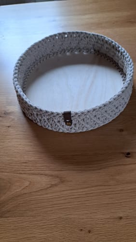 Customer photo review of Label Set mit Herz Ausschnitt - Häkelkorb Label - aus Kunstleder