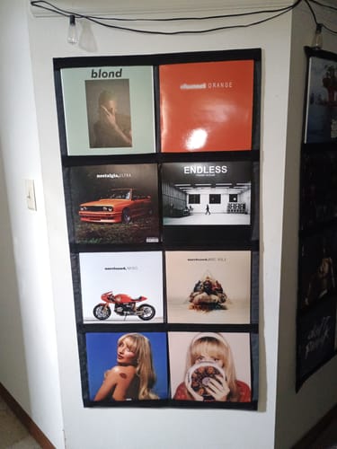 Customer photo review of 12" Vinyl Record Display Frame - LP Wall Storage
