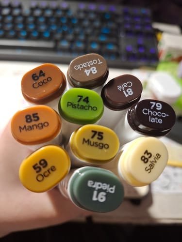 Customer photo review of Filgo Alloy - Set 12 Marcadores al Alcohol Tonos Botánicos