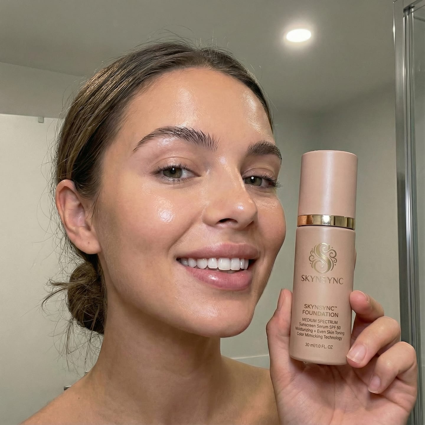 Customer photo review of Skynsync™ 4 in 1 Color Matching Foundation