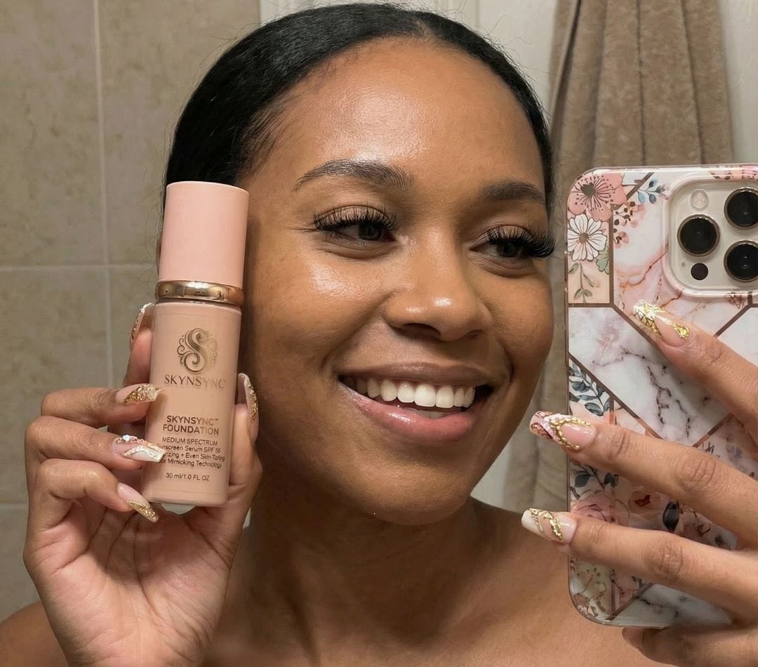 Customer photo review of Skynsync™ 4 in 1 Color Matching Foundation