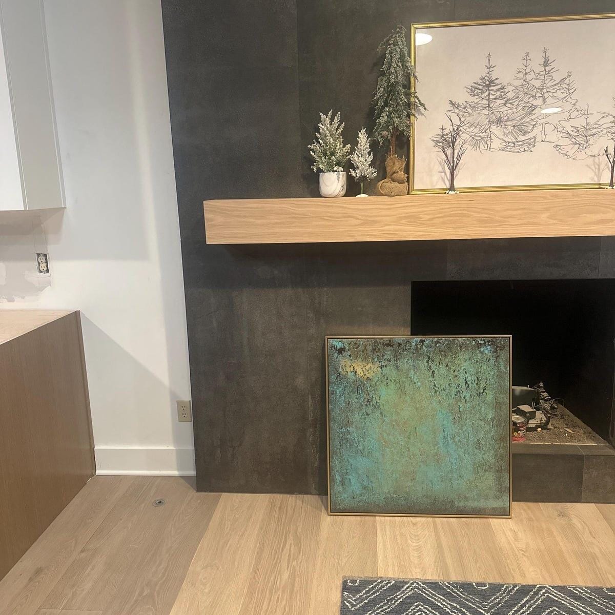 Customer photo review of Mid-century Modern Green Canvas Art #MCM003