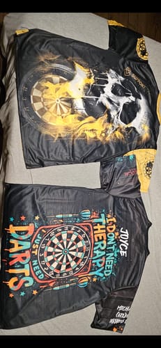 Customer photo review of Max Corners Darts Color Flame Skull Multicolored 3D Personalized Sport Jersey Polo Shirt For Kerry