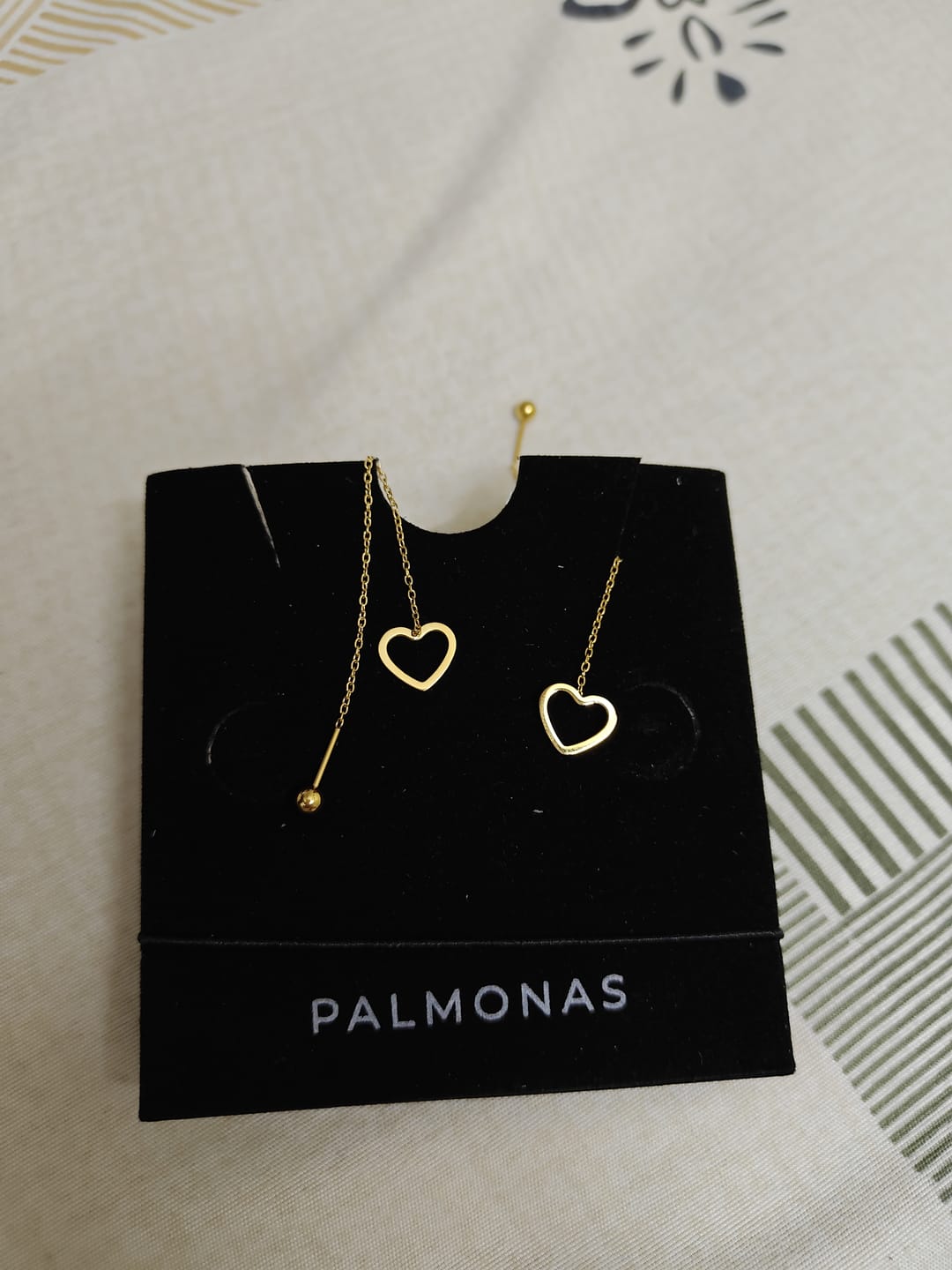 Customer photo review of Open Heart Chain Dangles
