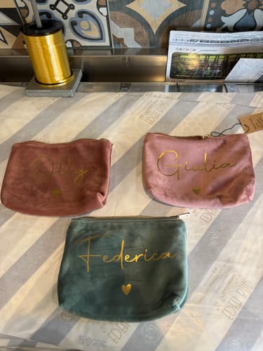 Customer photo review of La mia borsa per cosmetici - Borsa personalizzata per trucchi e cosmetici con nome