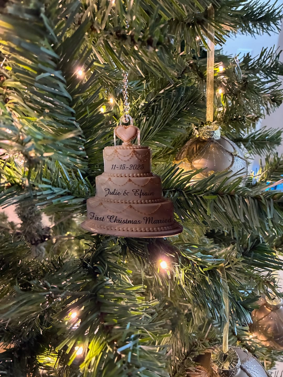 Customer photo review of Our Love Story, Freshly Baked - Personalized Acrylic Ornament, Anniversary Christmas Wedding Gifts