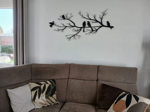 Customer photo review of Décoration murale en métal moderne - Oiseaux sur branche (V.02)
